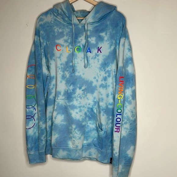 CLOAK Other - CLOAK Blue Tie Dye Rainbow LGBTQ hoodie